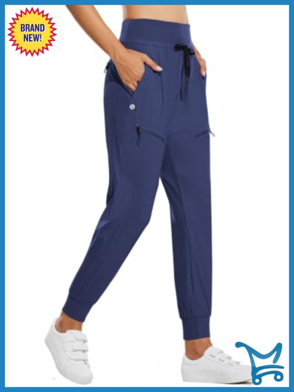 Women's Lightweight Hiking Joggers 5 Zippered Pockets UPF 50+